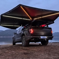 Bras d'extension carré en aluminium robuste, poteaux de support ronds, auvent latéral de véhicule autoportant imperméable pour l'extérieur