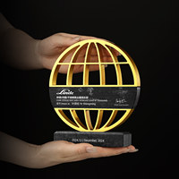 Trophée globe en métal marbré imprimé UV, médaille personnalisée haut de gamme avec logo, plaque commémorative d'anniversaire