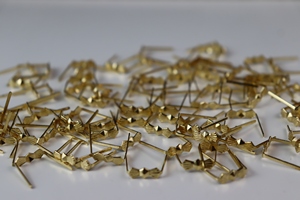 Ganci a Fiocco in Ottone con Perline di Cristallo Ottagonali per Parti di Lampadari - Product Image 2