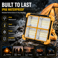 Projecteur LED Solaire Portable Rechargeable en Gros, Étanche, Recharge USB, Lampe d'Urgence pour Éclairage de Camping Extérieur