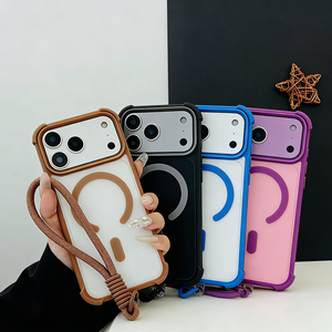 Funda Magnética Antigolpes Transparente Mate para iPhone 17 Pro Max 16, Carcasa para Teléfono Móvil con Correa - Product Image 5