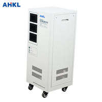 Stabilisateur de tension automatique triphasé 10KVA AVR pour ligne de production industrielle, entrée 300V à 450V, écran LCD, garantie et support