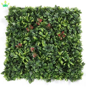 Mur végétal artificiel en plastique, panneau 3D de plantes vertes, herbe de Milan, feuillage de fougère rustique tropicale, panneaux de herbe <span class=keywords><strong>pour</strong></span> décoration murale de maison, mariage et fête - Product Image 3
