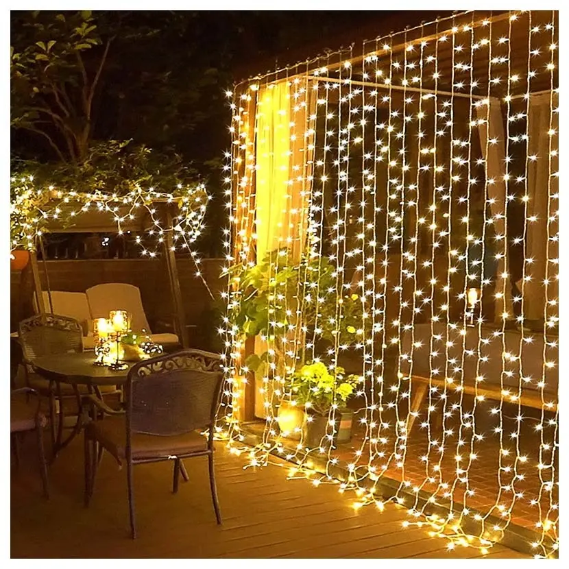 Home party wedding decoration 3*3M 8 Functions changeable led curtain light
