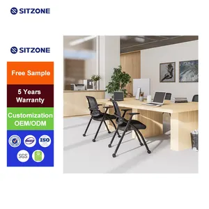 Sitzone Ergonomic Double Back Office Commerical Furniture Plastic Chair Stackable Conference Meeting Office Training Chairs