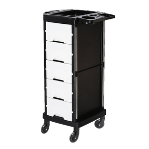 Carro <span class=keywords><strong>auxiliar</strong></span> de bandeja superior multifunción salón <span class=keywords><strong>con</strong></span> soporte para secador de pelo Carro de plástico ampliamente utilizado de gran capacidad <span class=keywords><strong>con</strong></span> 5 <span class=keywords><strong>cajones</strong></span> - Product Image 6