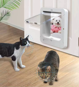 Porte automatique <span class=keywords><strong>pour</strong></span> <span class=keywords><strong>chat</strong></span> sécurisée <span class=keywords><strong>pour</strong></span> les animaux de compagnie, avec capteur électronique RFID à microchip, écologique, en plastique, à fixer sur fenêtre rectangulaire - Product Image 3