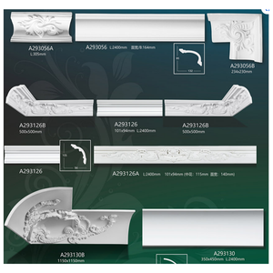 <span class=keywords><strong>Corniche</strong></span> de plafond pour <span class=keywords><strong>restaurant</strong></span> en polyuréthane gaufré européen, série A161, légère et facile à installer, directement de l'usine - Product Image 1
