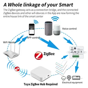 TideLink Wireless Zigbee Smart Life APP Timer Relay 1/2/3 Gang Button Switch For Google Home Alexa Remote Control Wall Switches