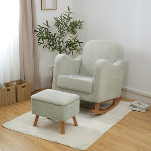 Sillón Mecedora de Maternidad para Lactancia y Descanso con Taburete - Product Image 6