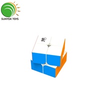 Dayan tengyun 2x2 cubo mágico, smooth, quebra-cabeça, brinquedos educativos para criança