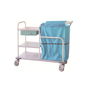 Hospital <b>Trolley</b> XQ2014 E36 Steel Plastic 1 Drawer Multi Function Medical Care Vehicle With Waterproof Oxford Cloth Bag - Product Image 4