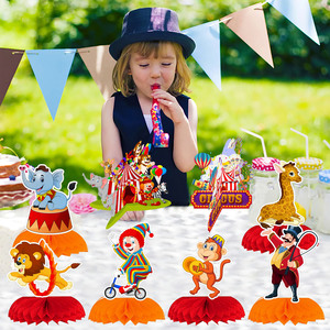 Cirque <span class=keywords><strong>carnaval</strong></span> thème fête nid d'abeille centres <span class=keywords><strong>de</strong></span> <span class=keywords><strong>table</strong></span> animaux décoration <span class=keywords><strong>de</strong></span> <span class=keywords><strong>Table</strong></span> pour anniversaire bébé douche fête fournitures - Product Image 3