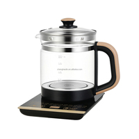 Bouilloire Électrique à Température Constante en Acier Inoxydable 316 avec Filtre, pour Infusion de Thé à Domicile, 1,8 L, Multifonction, en Verre, pour une Boisson Saine
