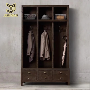 American Rh Original Retro <span class=keywords><strong>Armoire</strong></span> en bois massif de chêne Simple Design moderne Entièrement meublé Maison Salon Pliable - Product Image 3