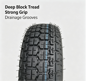Nouveau pneu de <span class=keywords><strong>moto</strong></span> sans chambre à air robuste 300-12, design à rainures, résistant aux chocs pour routes accidentées - Product Image 2