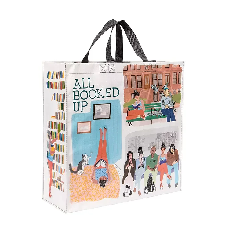 Professional Custom logo Printed Shopping Tote PP Woven Bag
