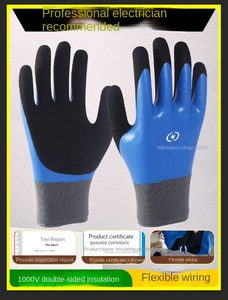 Bate Nhà Máy Chuyên Nghiệp Điện Điện Không Thấm Nước Cao Su Thợ Điện Điện Áp 1000 Vành Đai Cao Su Điện Găng Tay Găng Tay Cho Thợ Điện - Product Image 6