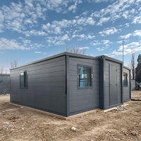 Structure en acier de haute qualité, maison-conteneur européenne de 20 pieds, 2 chambres, extensible, de luxe, appartement mobile, salon, bureau à domicile