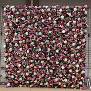 High Definition 3D Stereo <b>Artificial</b> Flower Wall Multi Layered Design Wedding Photo Booth Backdrop Decor - Product Image 2