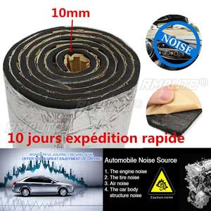 Tapis d'isolation phonique et thermique pour coffre de voiture 4Mx1M 10mm, matériau insonorisant et isolant en coton pour pare-chocs et ailes de voiture - Product Image 3