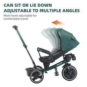2023 pliant 4 en 1 pédale sécurisée plastico triciclo pour enfants parents pousser bébé tricycle vélo - Product Image 5