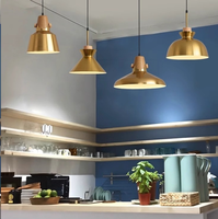 Light Luxury Brass Dining Pendant Light Industrial Style Light Covers for Commercial Hot Pot Barbecue Restaurants