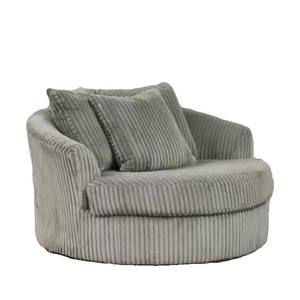 Sofá puf de pana Sofamode, silla redonda extra suave para niños, adultos y personas mayores - Product Image 4