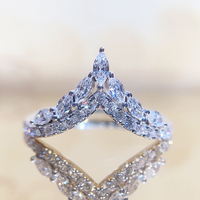 Anneaux de fête de mariage pour femmes Chic Design délicat accessoires féminins modernes avec bijoux en pierre de Zircon en cristal brillant