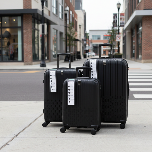 Built-in TSA Lock Classic Simple Style PP Material Waterproof Light Weight Travel Trolley Luggage Sets Hard Suitcase