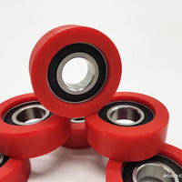 Roulement à billes enduit de plastique en nylon durable 8mm 608Z 608ZZ POM rainure profonde 8*29*10mm 8*30*9mm 8*32*12mm roues de poulie de porte coulissante