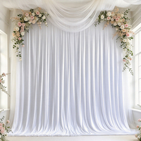 Voilage de scène suspendu extensible 100x300, style européen, en polyester imperméable, pour mariages, Diwali, Ramadan, et zones d'entrée