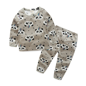Ensemble de pyjamas pour enfants en coton à manches longues de dessin animé pour la vente en gros - Product Image 4