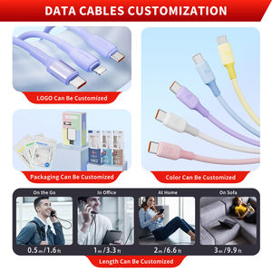 Câble de charge rapide 3-en-1 universel <span class=keywords><strong>pour</strong></span> iPhone 5-17, Android, Type C, iOS, Micro USB – Personnalisable OEM - Product Image 5