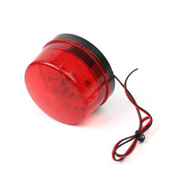Sirène d'alarme incendie filaire en plastique avec son et lumière, clignotant rouge, durable et facile à installer