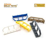 DELO TOYS ( 8 couleurs) blocs de construction en plastique en vrac plaque de briques ABS, 1*6 modifié 1x6 avec extrémité de wagon de train/clôture (NO.6583)