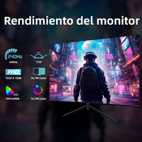 Monitor LCD de Escritorio para Juegos y Negocios de Alta Definición de 24 Pulgadas IPS 240Hz con Tiempo de Respuesta de 1ms, 2K/4K, 120% SRGB, Amplio Ángulo de Visión y Sin Bordes
