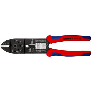 คีมย้ำสายไฟ KNIPEX 97 21 215 SB ด้ามจับหลายชิ้นส่วนเคลือบสีดำ 230 มม. - Product Image 1