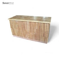 Table de bar pliante en bois naturel pour réceptions de mariage et événements