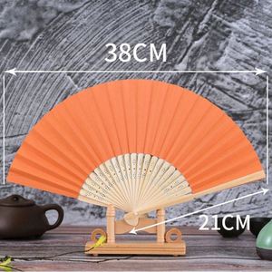 Éventails pliants personnalisables d'été, sculptés, pour mariage et fête, style vintage japonais et chinois, en bambou, avec peinture d'art populaire - Product Image 3