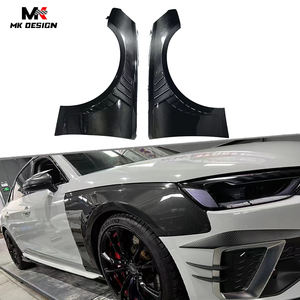 Garde-boue avant en Fiber de carbone de haute qualité pour AUDI A4 <span class=keywords><strong>S4</strong></span> RS4 2020 + garde-boue latéraux en carbone pièces d'auto de rechange - Product Image 1