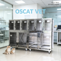 Cage d'assemblage à 10 portes OSCAT Vet – Équipement vétérinaire durable et écologique pour cliniques