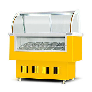 Refrigerador de pantalla pequeña, parte superior abierta, cofre profundo, 325L, gran capacidad, supermercado, puerta de vidrio, congelador de helados - Product Image 3