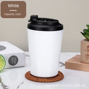 Taza termo de vacío de acero inoxidable 304 para coche transfronterizo moderno, 12oz portátil de taza de café, taza de bolsillo para leche potable directa, taza hirviendo - Product Image 6