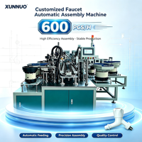 Machine d'assemblage automatique de cartouches de robinet haute vitesse, moteur PLC 5KW, capacité 600 PCS/H, marque XUNNUO, garantie 1 an