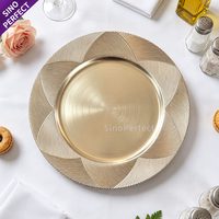 Assiettes de Présentation en Plastique Doré Élégantes pour Événements, Mariages, Hôtels et Restaurants - Vente en Gros Usine
