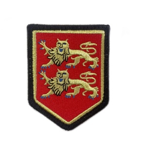 Écusson brodé métallique doré avec blason de la région de la Ville, à scratch, vente en gros - Product Image 2