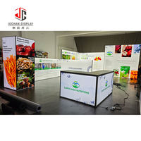 Stand d'exposition modulaire personnalisé avec éclairage LED et graphiques en tissu SEG, boîte lumineuse pour salon professionnel, idéal pour la promotion de marques de vêtements