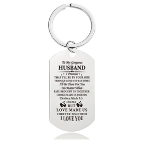 מפעל כסף נירוסטה כדי אשתי הבעל החבר חברה אתה שלי ברק מחזיקי מפתחות - Product Image 5