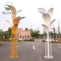 Bananier en fer à 9 feuilles pour décoration de centre commercial de route d'événement de mariage décorations de centres de table de mariage